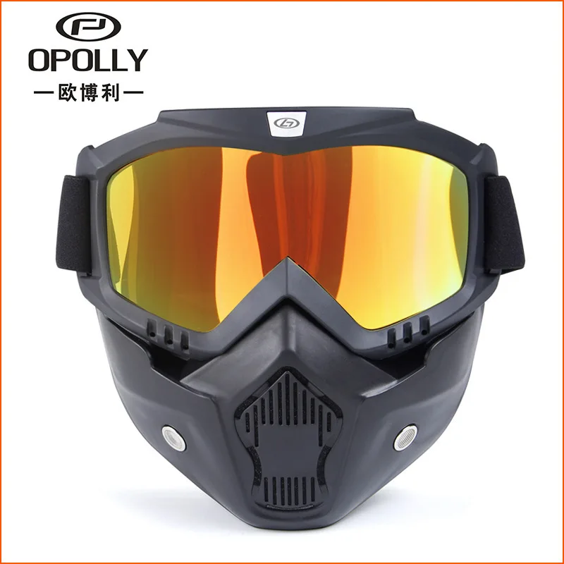 Black outdoor UV protection sand retro Harley mask goggles motorcycle helmet riding off-road | Спорт и развлечения