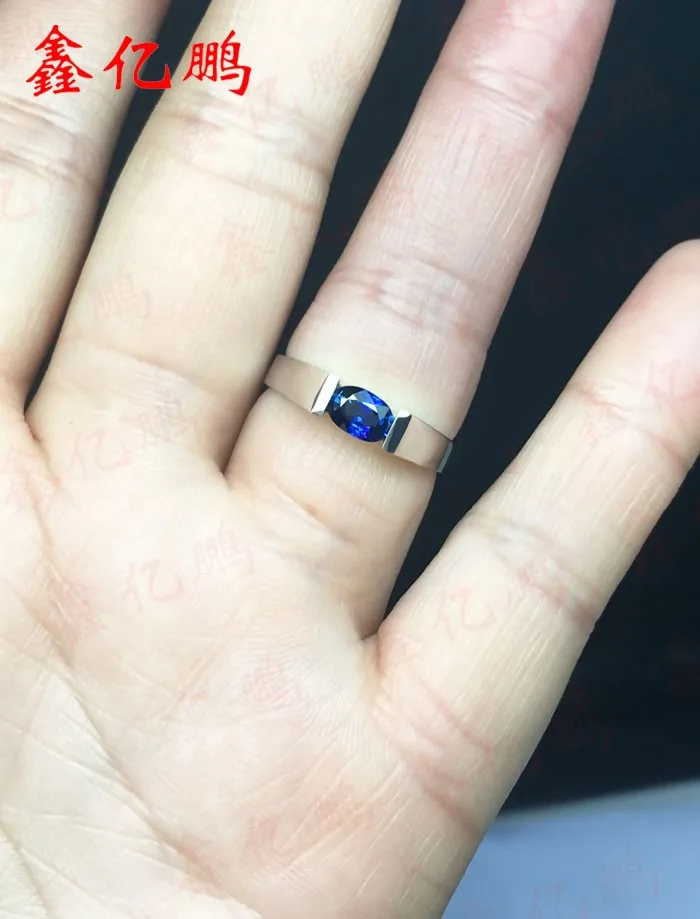 Кольцо из натурального сапфира, цвет ярко-голубой, 0,6 карат, огненный 18 k Bay Jingui, большое разнообразие, Женское кольцо с сокровищами