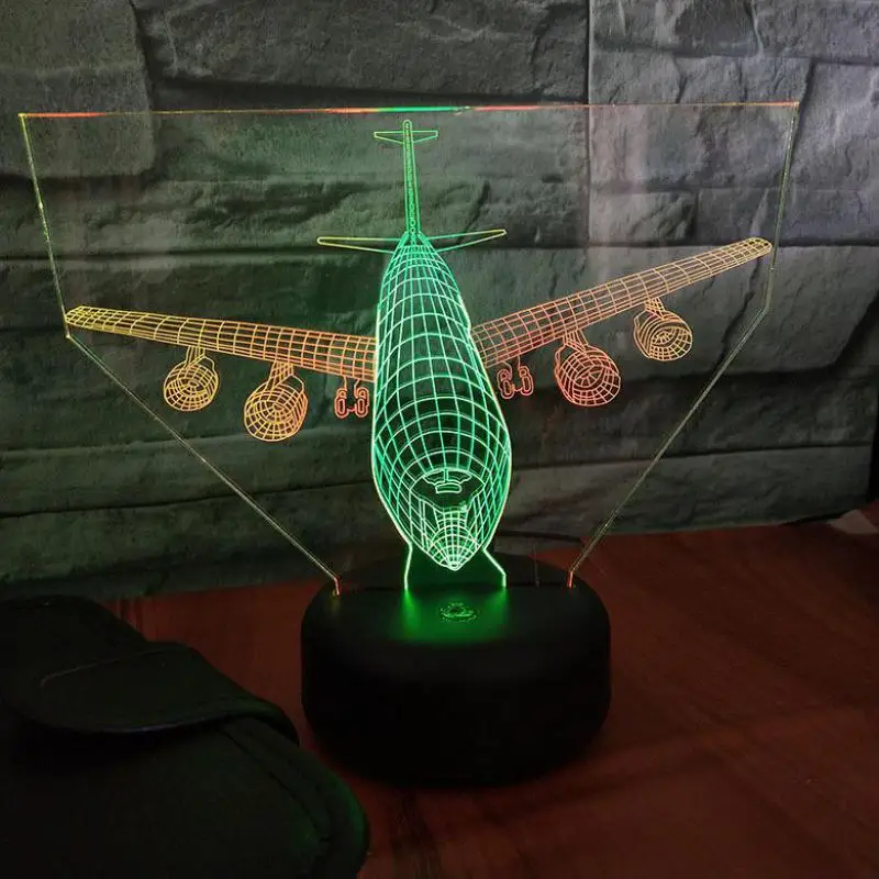 3d визуальная настольная лампа Airliner креативный Рождественский подарок для детей