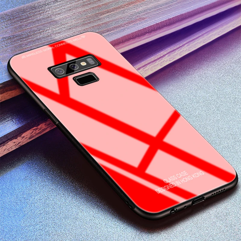 Роскошный стеклянный чехол для Samsung Galaxy S9 S8 Plus S7 Edge Note 9 8 J4 J6 2018 J5 J7 J3 Pro задняя
