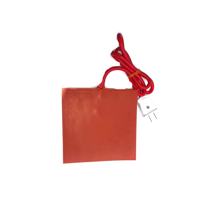 Нагревательная подушка из водонепроницаемого силиконового каучука толщиной 5 мм, 230 В, 43 Вт, размером 150 * 150 мм, с возможностью погружения в воду и проводом длиной 1000 мм.