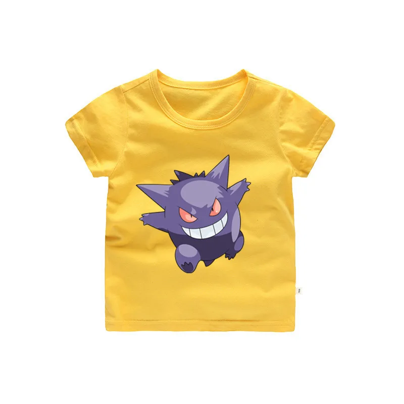 От 2 до 12 лет, Детская футболка Gengar летние топы с героями мультфильмов для маленьких девочек, детская Отличная повседневная одежда, b253