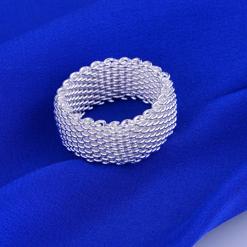 interlaced shiny graceful Wholesale silver plated ring 925 Fashion jewelry Silver Ring EMSYDHAJ | Украшения и аксессуары