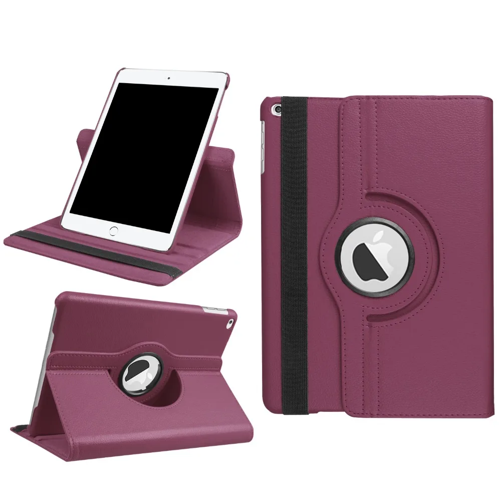 360 градусов вращающийся кожаный для Apple iPad 9,7 A1822 A1823 A1893 A1897 с подставкой и сна Smart Cover+ ручка