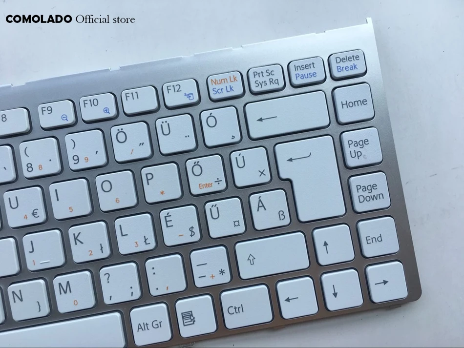 HU Hungary клавиатура для Sony Vaio VGN-FW серия VGN FW белая с серебряной рамкой Клавиатура