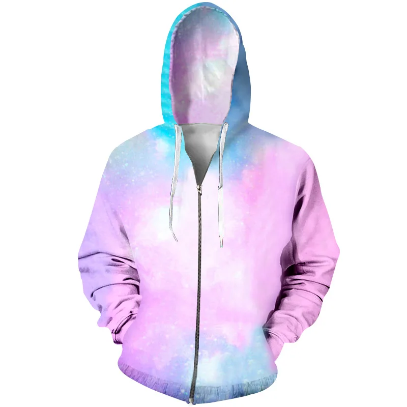 Свитшот женский на молнии с 3D-принтом в Корейском стиле | Мужская одежда