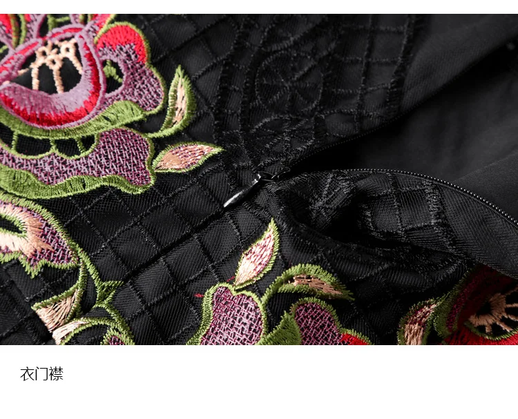 European Plus Size Vintage Dress Summer Party Homecoming Women Exquisite Embroidery See Through Lace Patchwork Dress Slim