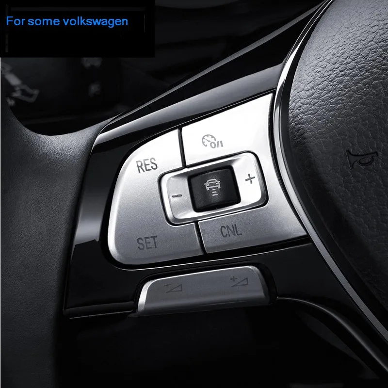 6pcs Chrome Car Steering Wheel Button Knob Trim Cover ABS Sticker For Some Volkswagen VW Passat B7 B8 JETTA Tiguan CC GOLF MK7 | Автомобили