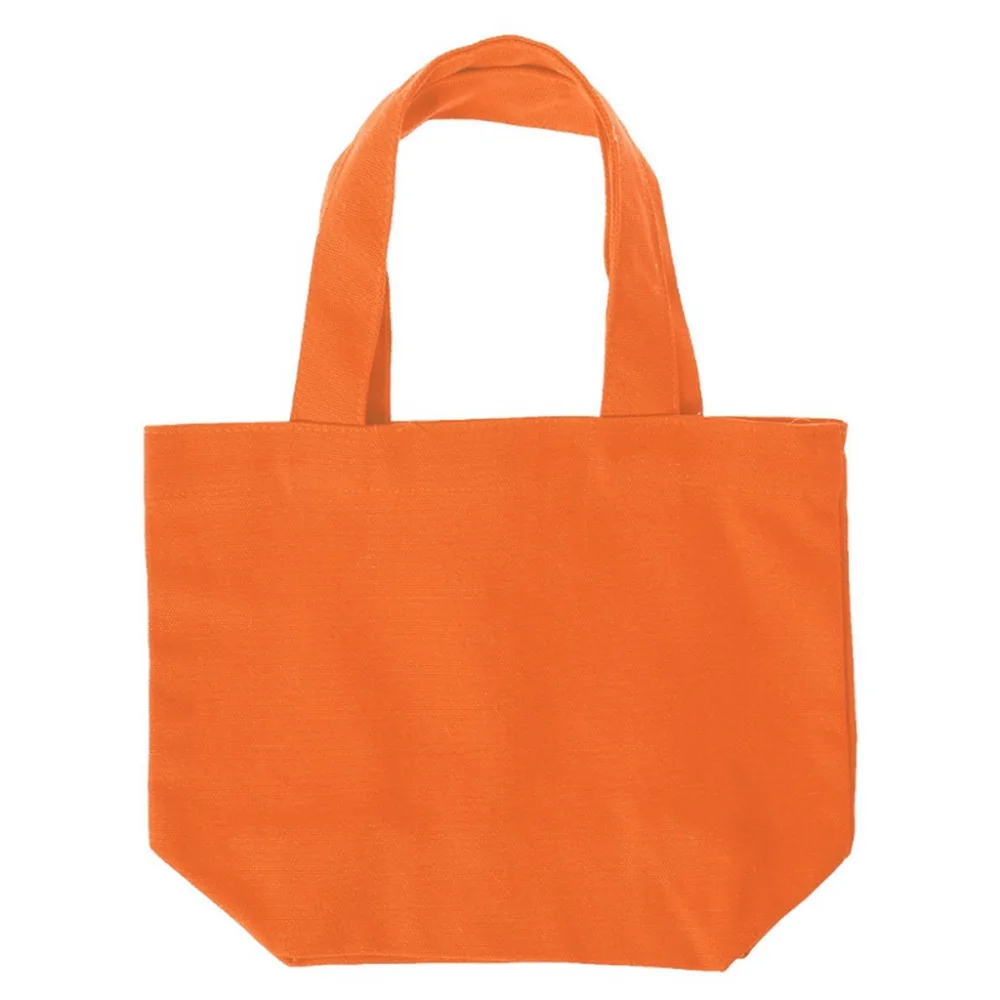 THINKTHENDO Portable Cotton Canvas Tote Handbag Food Picnic Lunch Solid Color