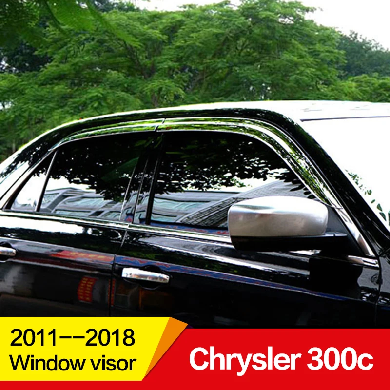 Использование для Chrysler 300c оконный козырек 2011- год гальванический боковой солнцезащитный Дождь Защита высокий блеск хромирование аксессуары