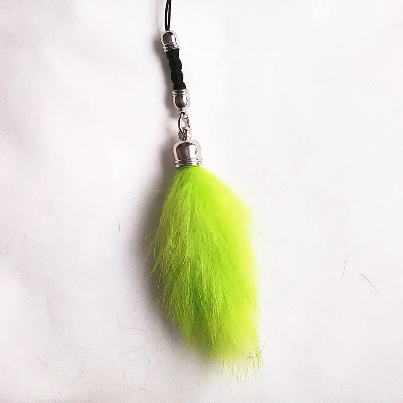Новая мода 7 Цвет из кроличьей шерсти с хвостиком для ключей на сумку цепочкой
