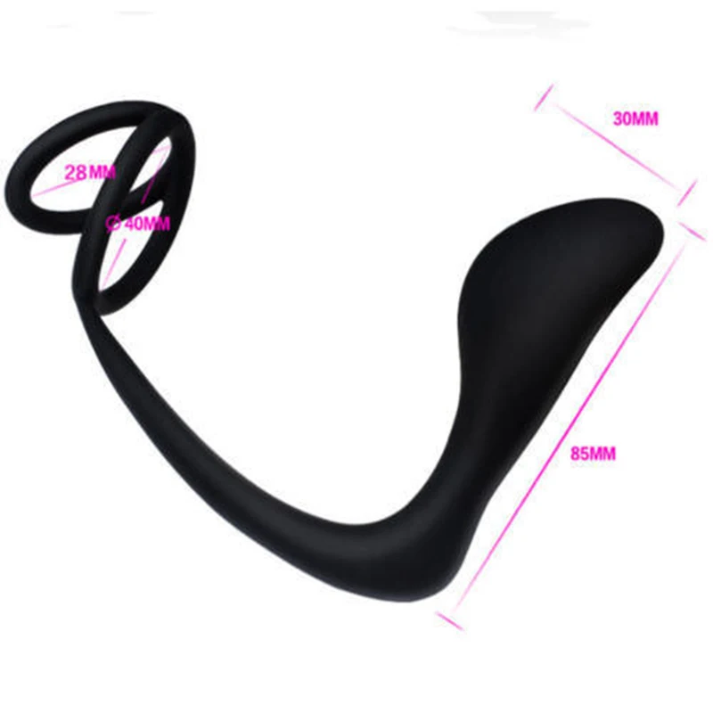 Анальная пробка Slilcone для мужчин кольцо увеличения эякуляции анальная с кольцом