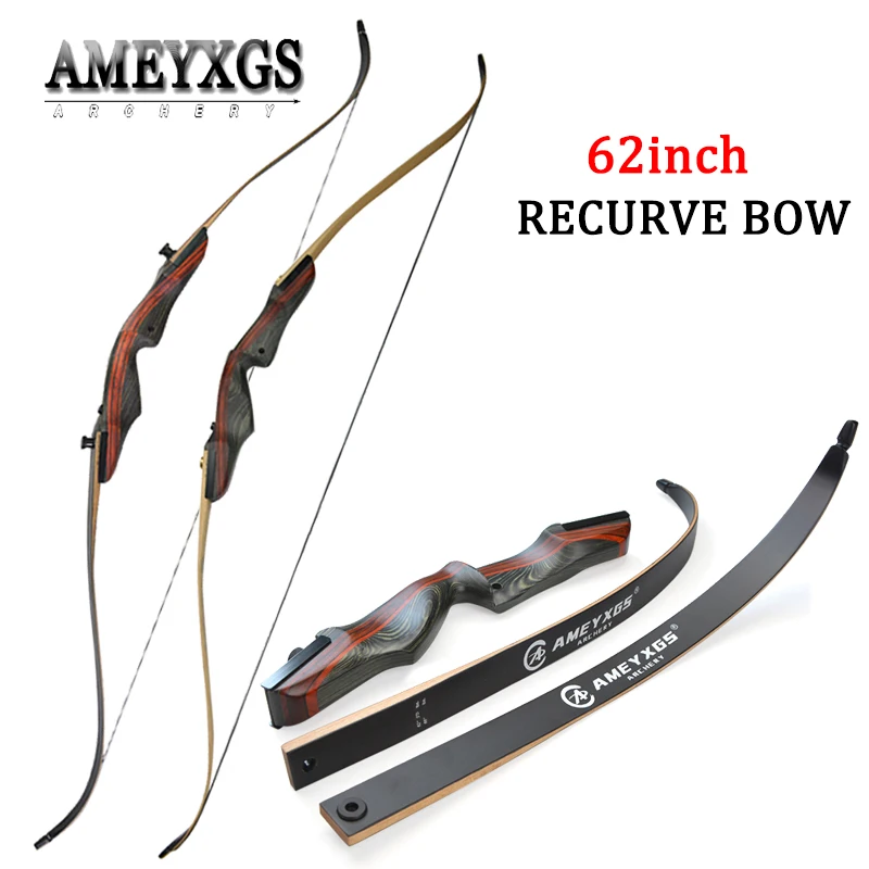 

62inch Archery Recurve Bow Draw weight 20-50lbs Right Hand Takedown Hunting Bow Longbow For Outdoor Hunting Shooting Training