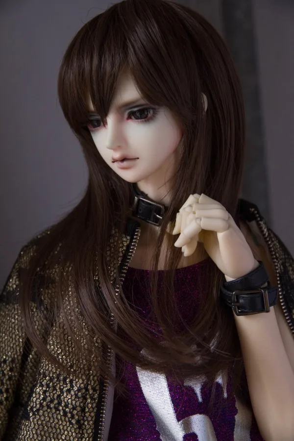 

BJD doll wigs red brown champagne mango sago chestnut color long hair wigs for 1/3 BJD DD SD Uncle doll wigs doll accessories