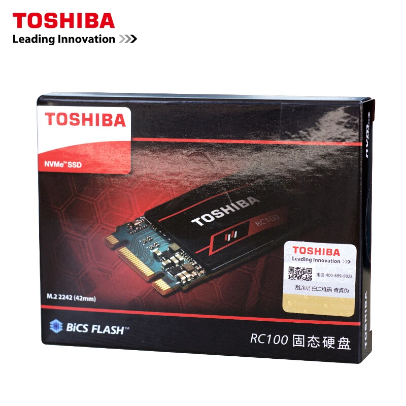 НОВЫЙ TOSHIBA NVMe 240 ГБ M.2 2242 PCIe 3 0*2 SSD Внутренний твердотельный диск 1600 МБ/с. для