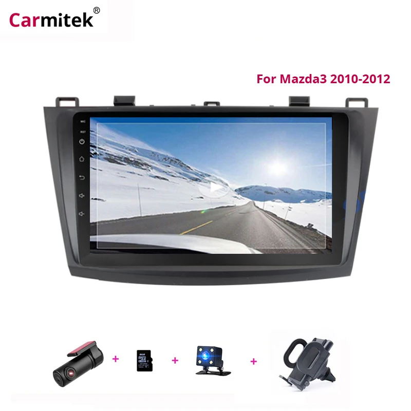 2G + 32G 4G SIM 2 Din Android 9 дюймов Автомобильный мультимедийный без dvd плеера gps для Mazda 3 2010