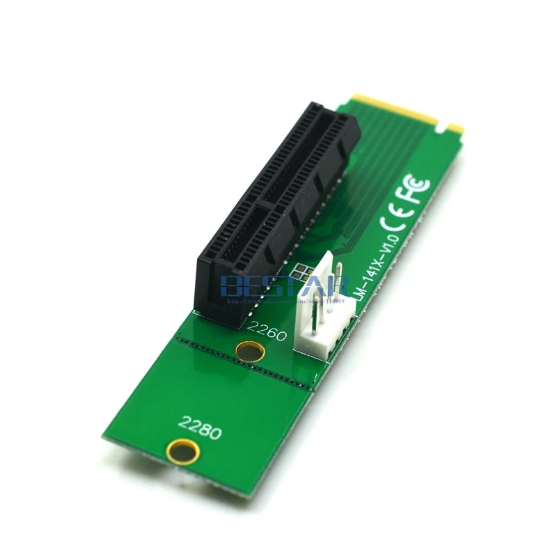 PCI E штекер-гнездо высокоскоростной адаптер pci-E 1X 4x для NGFF M.2 M Key keyM PCIe pci express PCI-express |