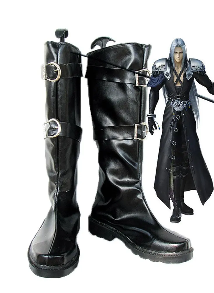 FF7 сапоги для косплея элитной фантазии VII Sephiroth черные на заказ любого