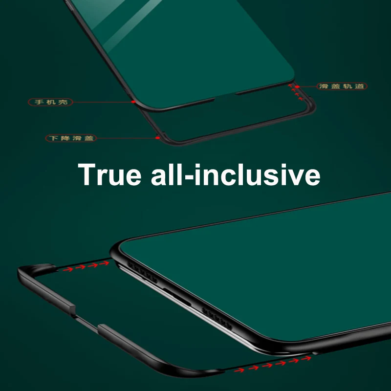 Для Xiaomi mi x 3 чехол зеленый черный синий градиентный цвет Закаленное стекло Крышка для Xiaomi mi x 3 mi x3 противоударный стеклянный чехол