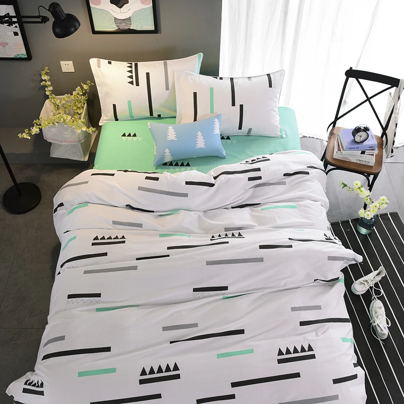 100% хлопок постельного белье с реактивным принтом комплект пододеяльник для