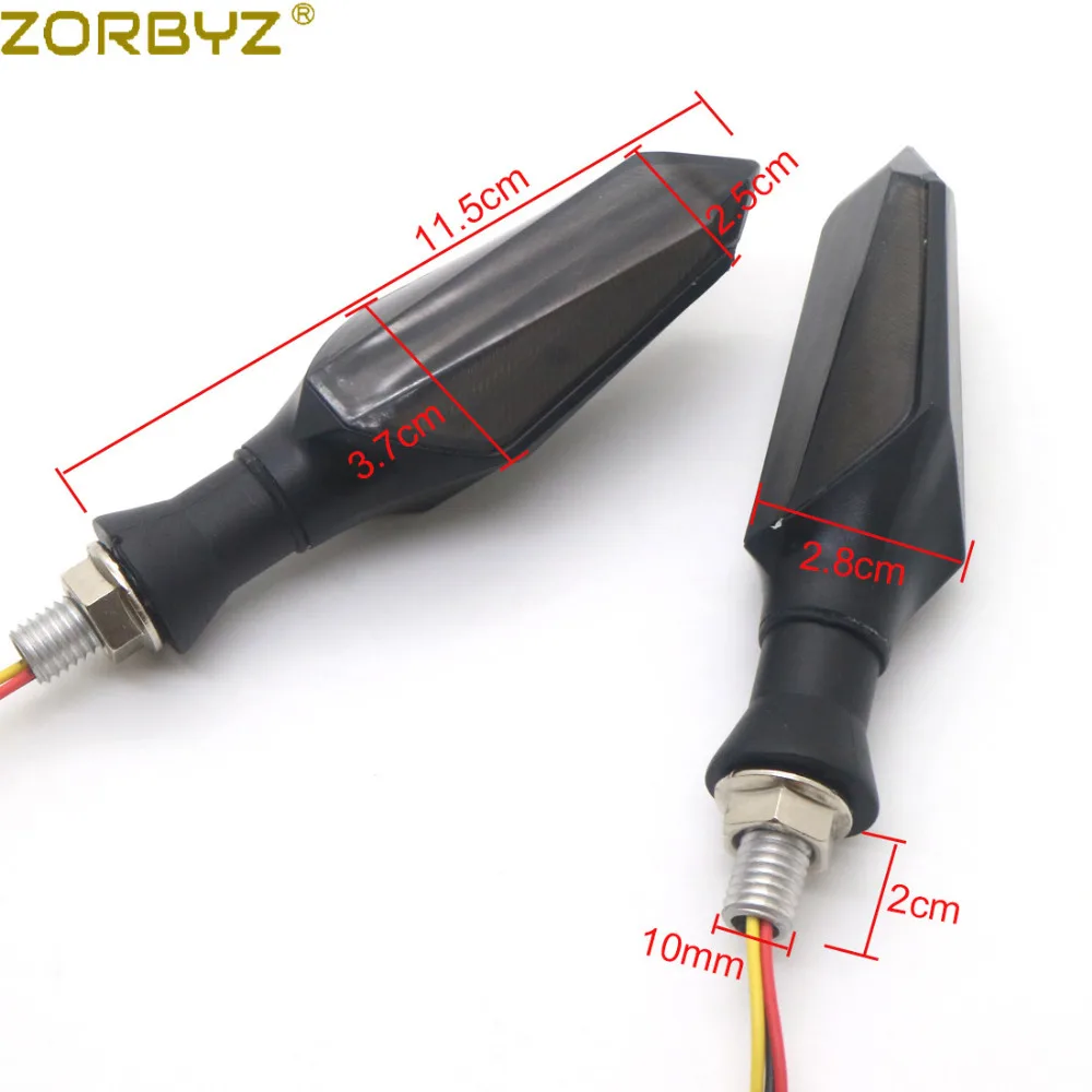 ZORBYZ 2X Светодиодный индикатор сигнала поворота для мотоцикла синий DRL Honda Yamaha Suzuki| |