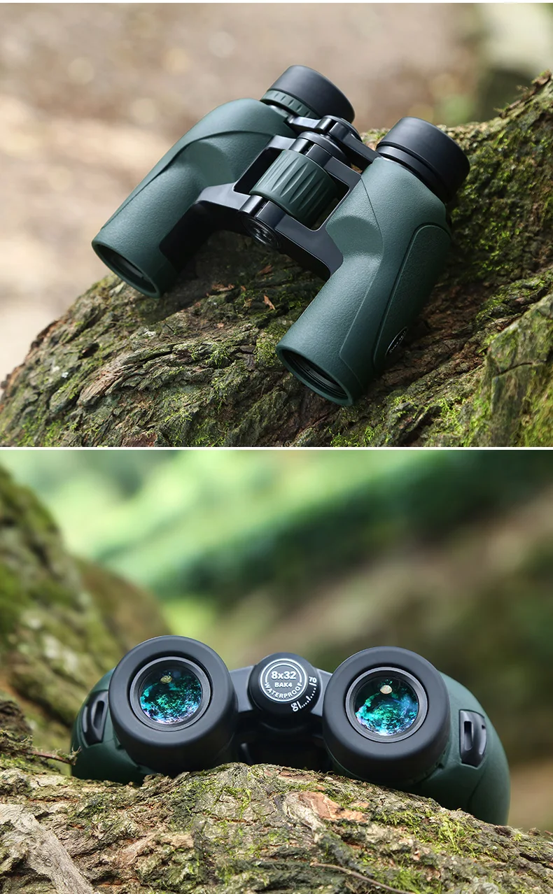 Eyeskey 8x32 Porro водонепроницаемый бинокль Bak4 Призма Оптика Компактный телескоп для кемпинга охоты