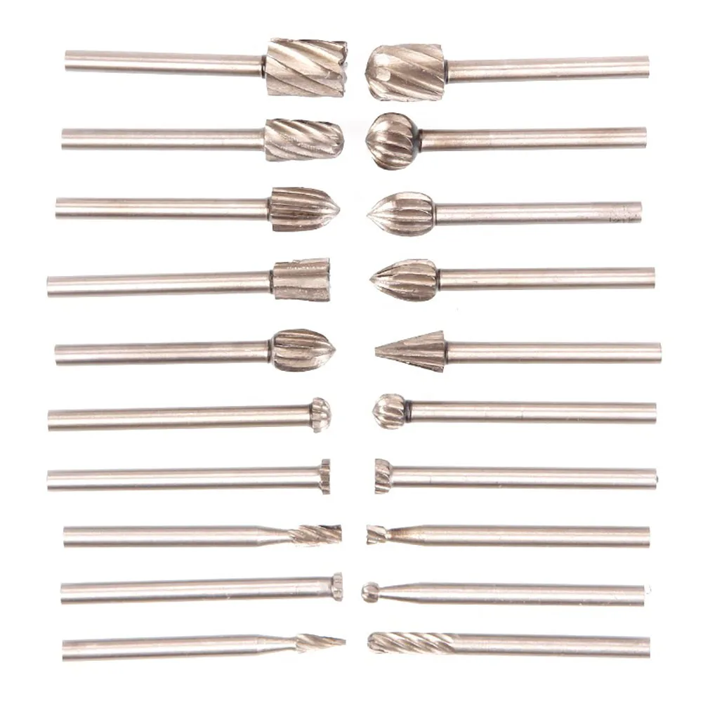 20pcs HSS Routing дерево роторное фрезерование файл деревообрабатывающие станки инструменты для гравировки высокого качества
