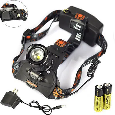 Zoomable 2500LM XML L2 из светодиодов фары головного света мини факел USB лампа + 2 х 18650