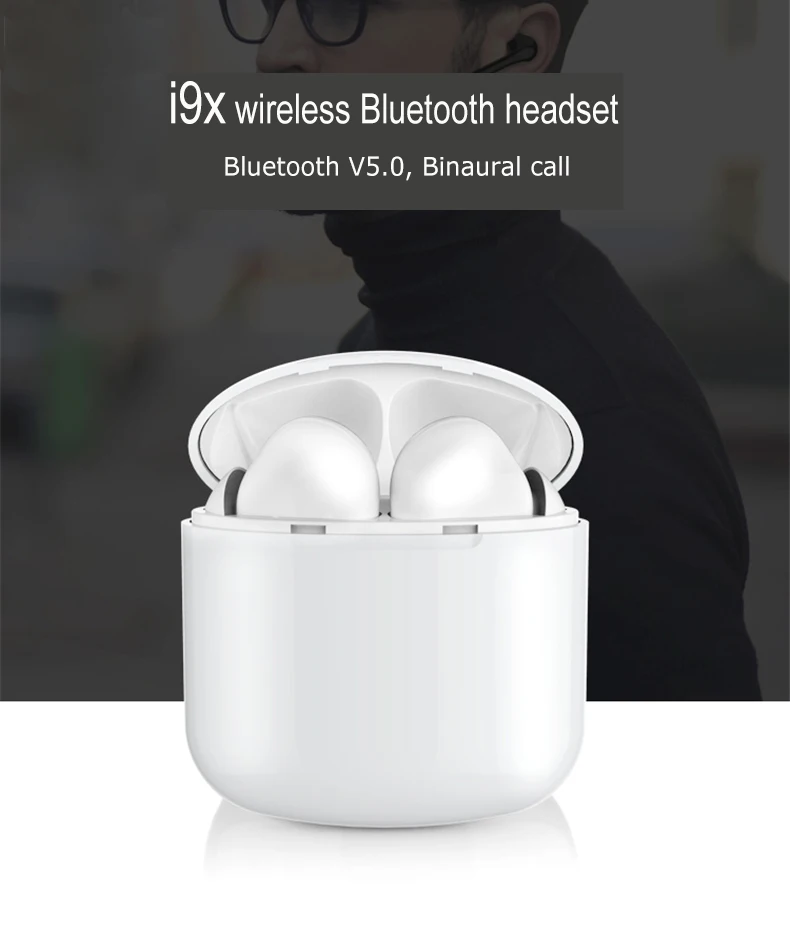Беспроводные Bluetooth 5 0 TWS i9x наушники Беспроводная гарнитура стерео Сабвуфер HD звук