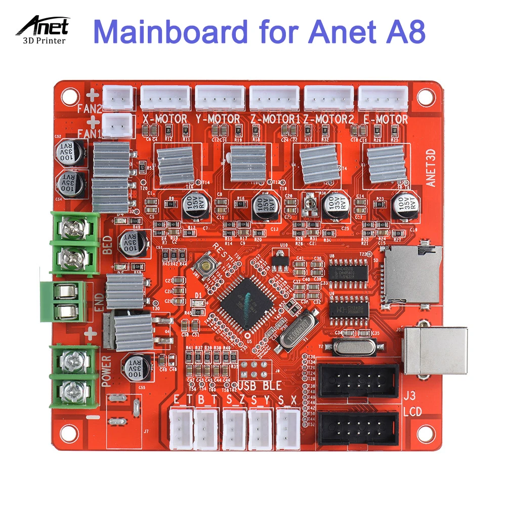 Anet A1284-Base плата управления материнская для A8 DIY самосборка 3D настольный принтер i3