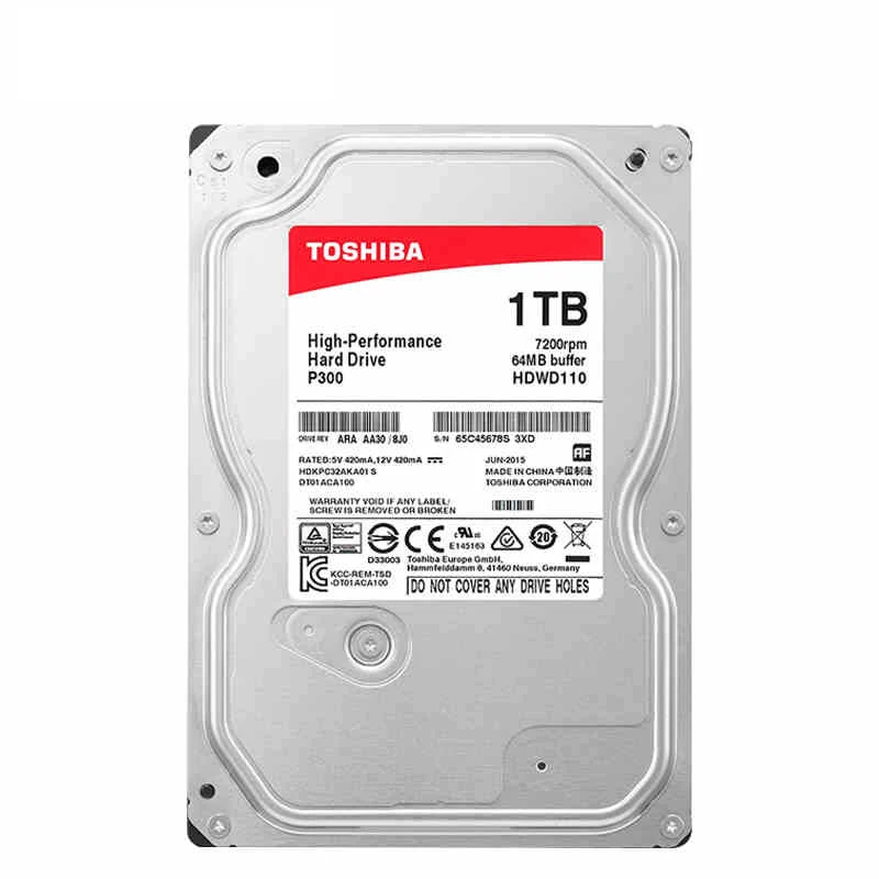 Внутренний жесткий диск Toshiba HDWD110AZSTA 1 ТБ 3 5 дюйма SATA 0 7200 об/мин 64 Мб кэш серия P300 для