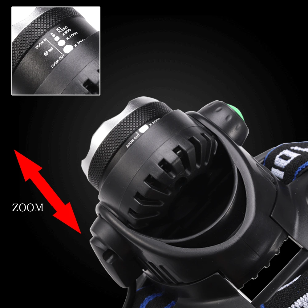 100% настоящий светодиодный налобный фонарь XHP50 супер яркий V6 XHP70.2 18650 с USB зарядкой