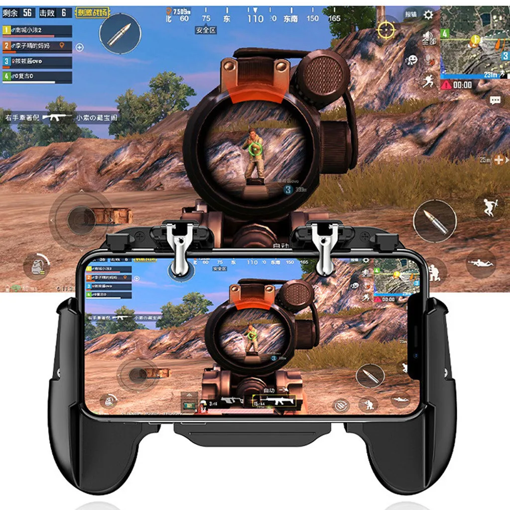 Контроллер для мобильных игр PUBG 4 в 1 геймпад стрельбы и прицеливания охлаждающий