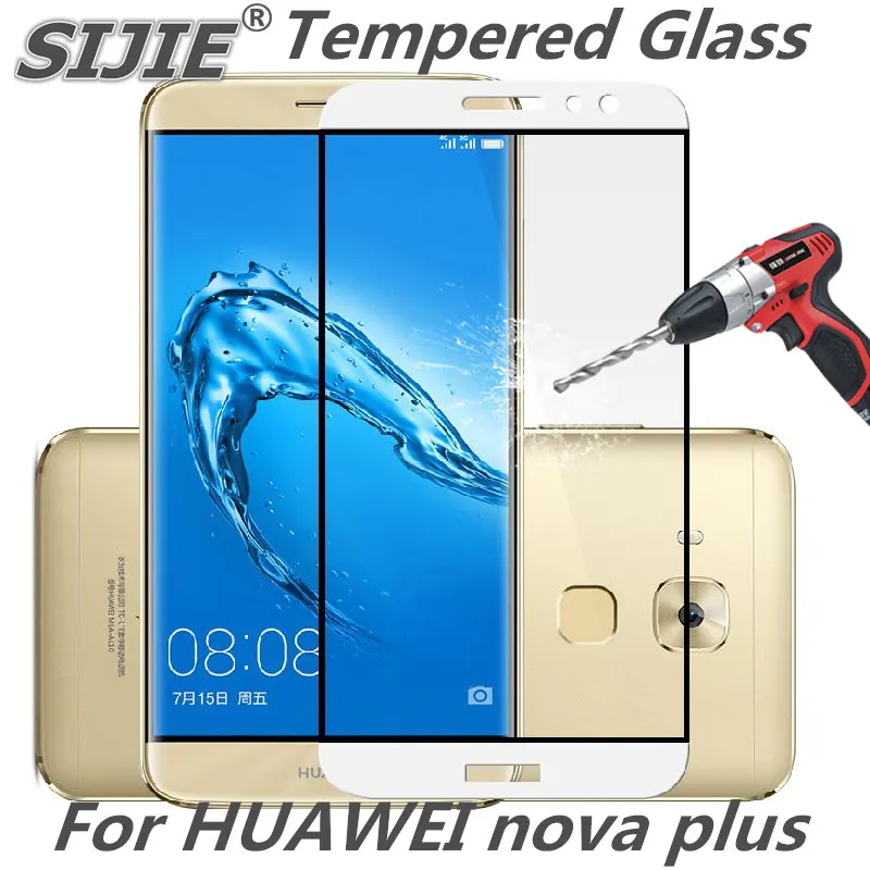 Полное покрытие закаленное стекло для HUAWEI nova plus экран защитный чехол смартфона 9H