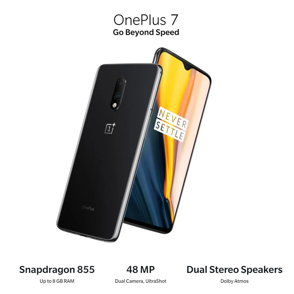 Новый оригинальный Oneplus 7 Мобильный телефон Snapdragon 855 Восьмиядерный 8 Гб 12 ОЗУ 256 ПЗУ