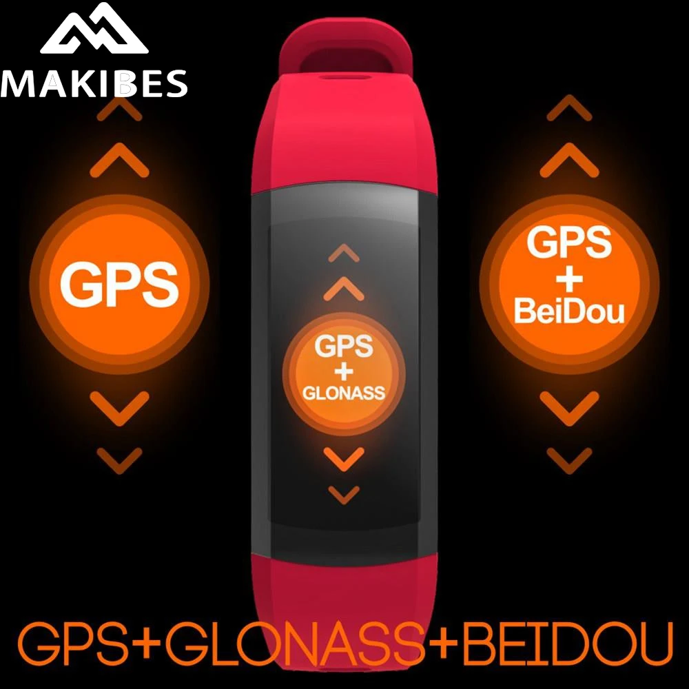 Makibes G04 Bluetooth Смарт-браслет gps IP68 Водонепроницаемый Спортивный Браслет Сенсорный экран фитнес-трекер для измерения сердечного ритма Смарт-браслет