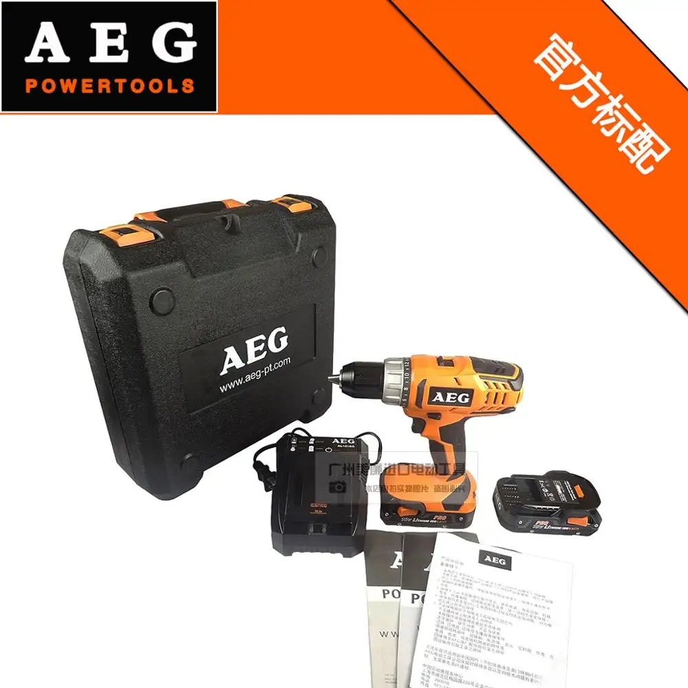 Официальным лицензированным Пособия по немецкому языку AEG18V литий электродрель, двойная скорость зарядки дрель, пистолет дрель BS18G2-LI(стандартный Пак