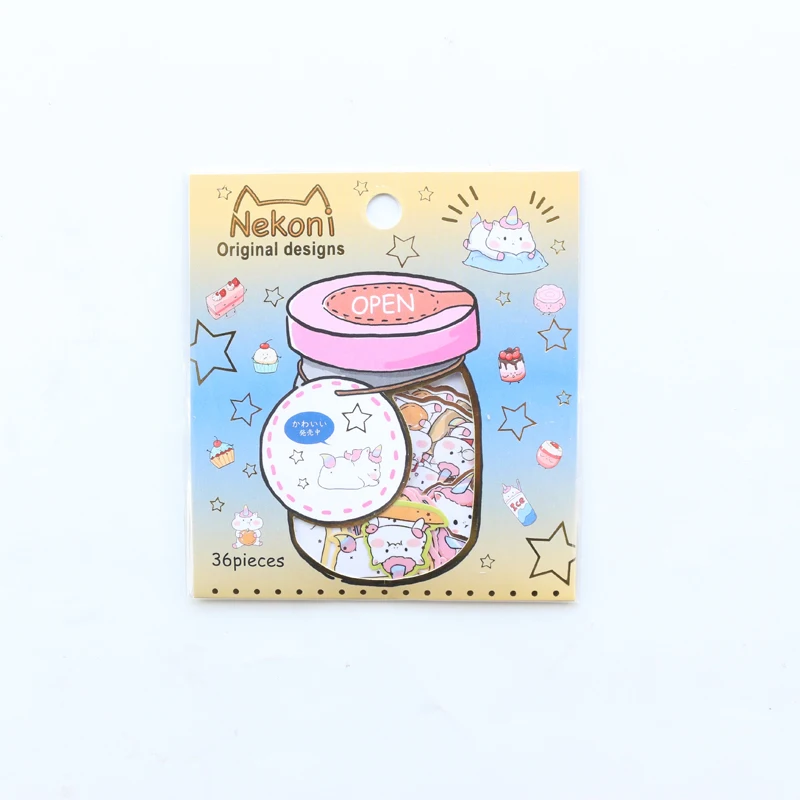 unicorn Domikee японские милые kawaii золотые фольгированные Мультяшные школьные наклейки для дневника планировщика канцелярские принадлежности, Конфеты DIY наклейки для телефона/фото - Цвет: unicorn