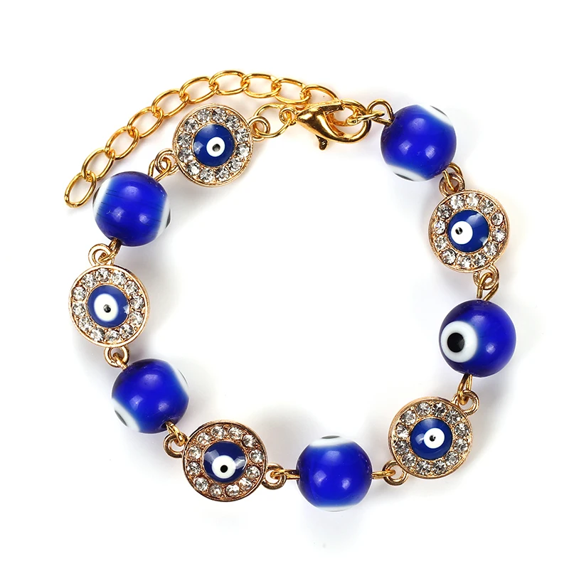 Яркий браслет Lucky Eye с бисером и сглаза кристаллами талисманы турецкие модные