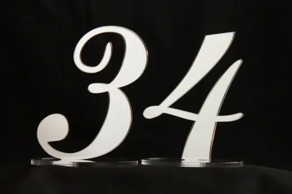 

Mirror Gold Wedding Table Number Holders, Table Number Stand with Holder Base for Wedding Events, Mirror Gold Table Settings