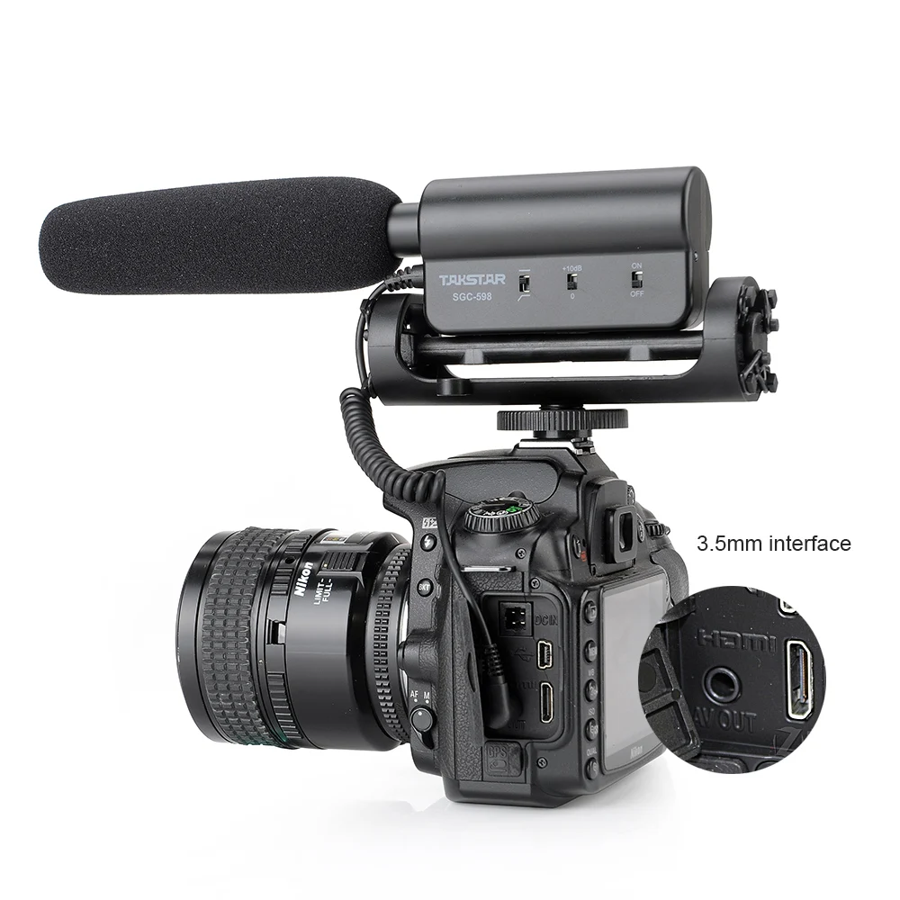 Takstar SGC 598 фотография интервью Профессиональная конференция дробовик 3 5 Внешний
