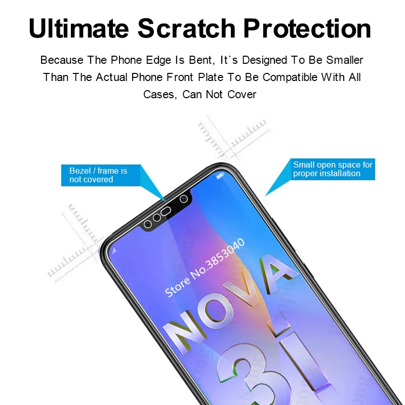 Закаленное стекло для huawei Nova 3i Защитное экрана против царапин P Smart Plus пленка