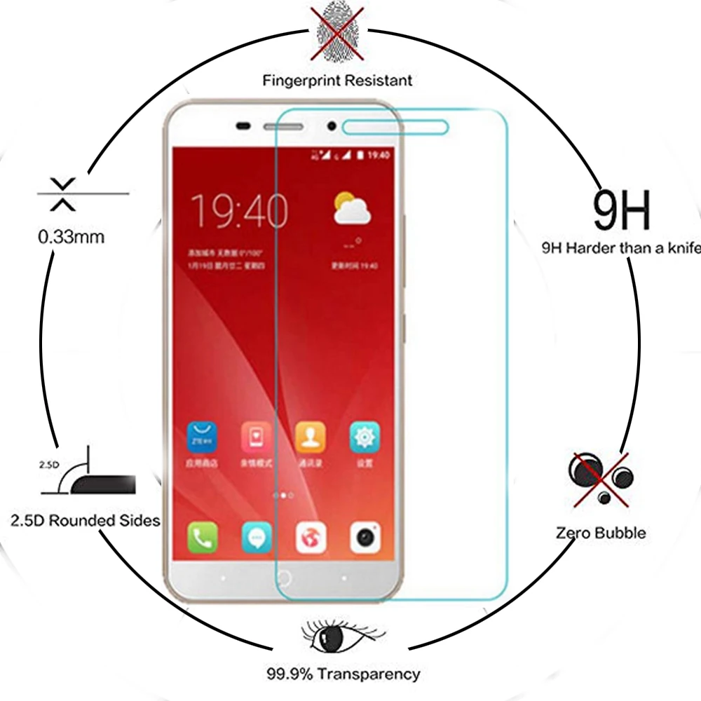 Защитное стекло для zte blade a6 glas закаленное a610 a601 a510 v7 lite axon 7 mini 6a 7v tremp защита экрана