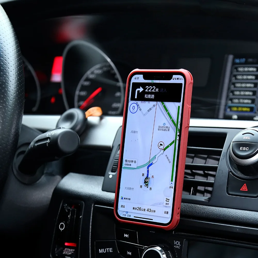 Магнитный автомобильный чехол держатель для iphone X из ТПУ iPhone 6 6S 7 8 Plus с