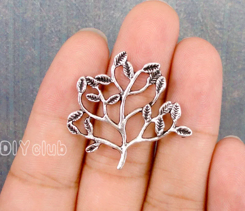 

60pcs-Antique Tibetan Silver Life Tree Charms Pendant 32x30mm