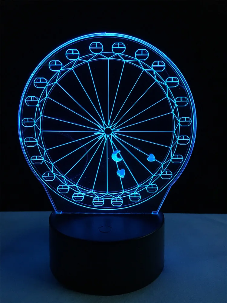 Новинка колесо обозрения детская 3D лампа Ночной светильник LED USB спальня