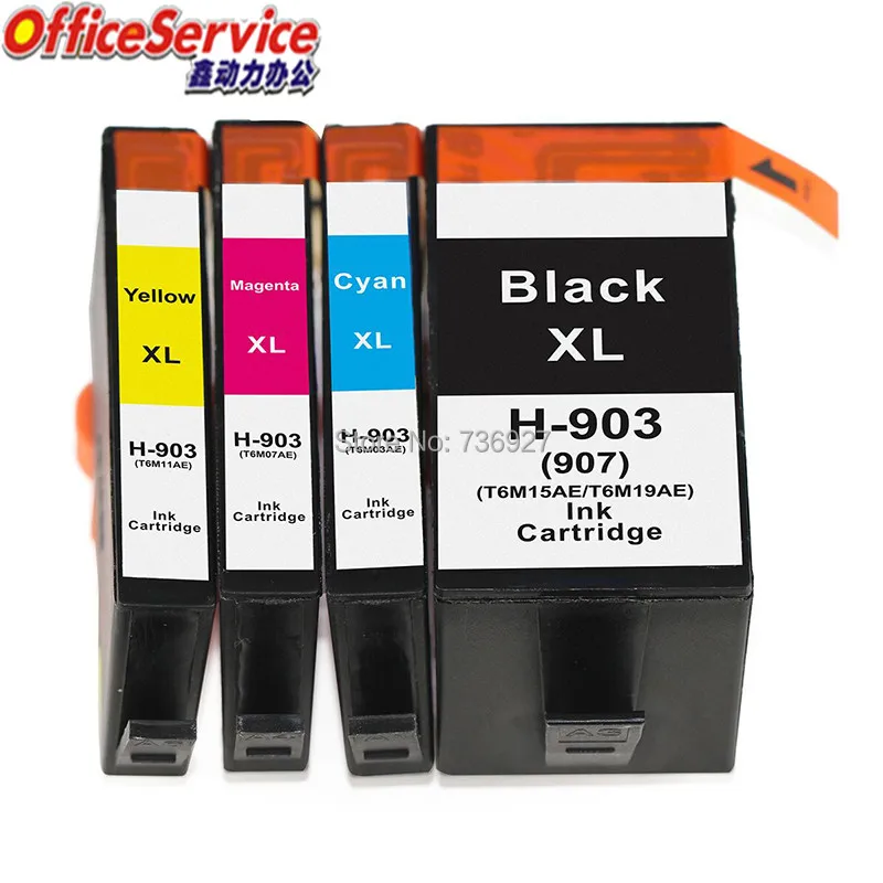 1 черный совместимый чернильный картридж для HP903 hp907 903 907 костюм Officejet Pro 6975 6976 6963 6968