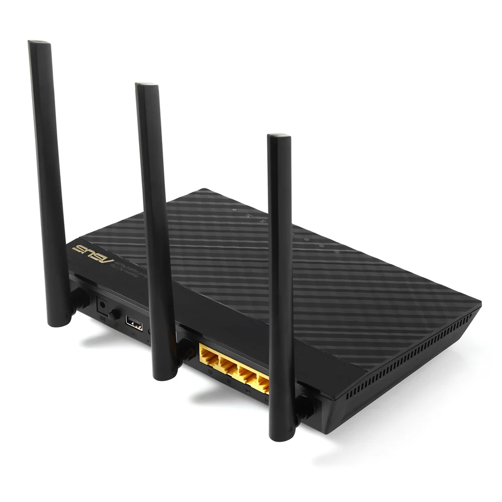 ASUS RT-AC66U двухдиапазонный 1750 м Wi-Fi маршрутизатор Беспроводной AC1750 4-Порты и разъёмы