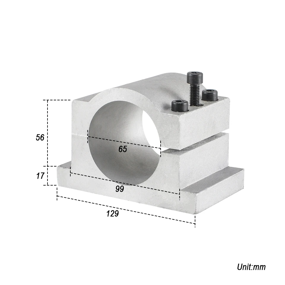 ЧПУ Шпиндельный зажим Кронштейн 65 мм Монтажный кронштейн с винтами для 800 Вт кВт
