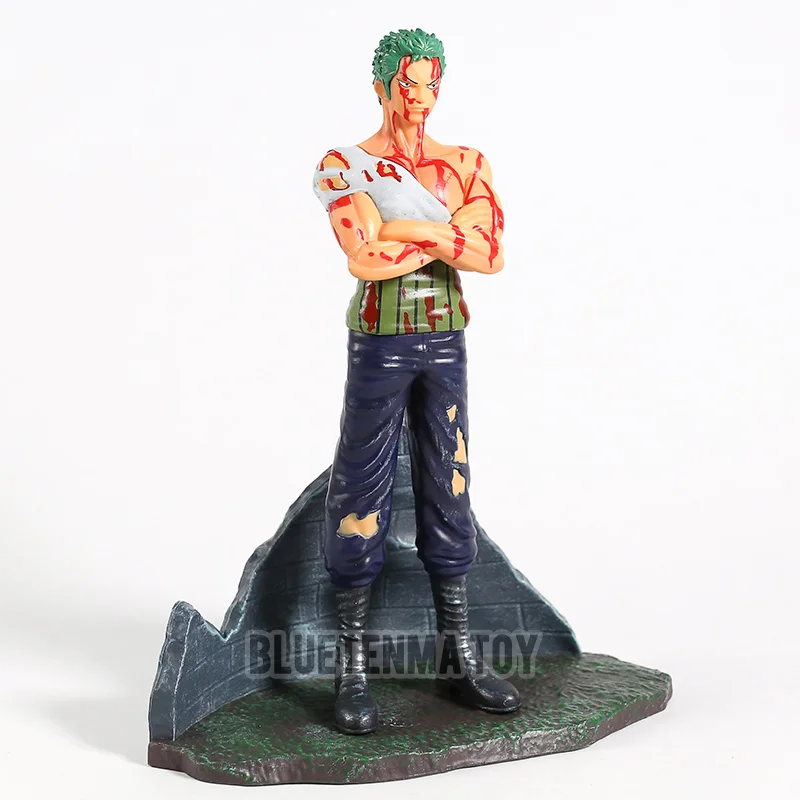 Аниме one piece Roronoa Зоро с кровавой битвой урон Ver GK ПВХ Фигурка Статуя Коллекционная модель игрушки куклы